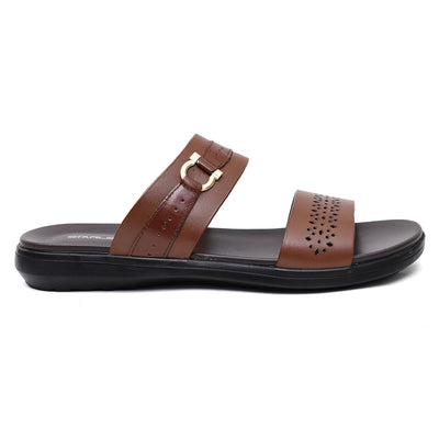 LEATHER SLIPPER - VCT-012 TAN