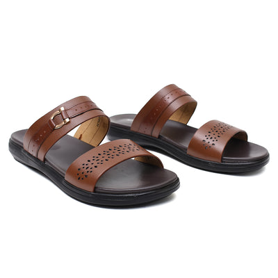 LEATHER SLIPPER - VCT-012 TAN