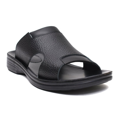LEATHER SLIPPER - VO-632 BLACK