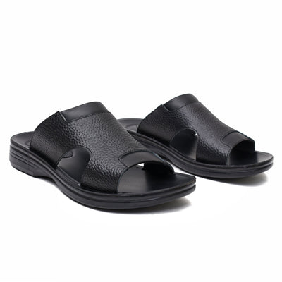 LEATHER SLIPPER - VO-632 BLACK
