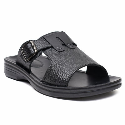 LEATHER SLIPPER - VO-633 BLACK