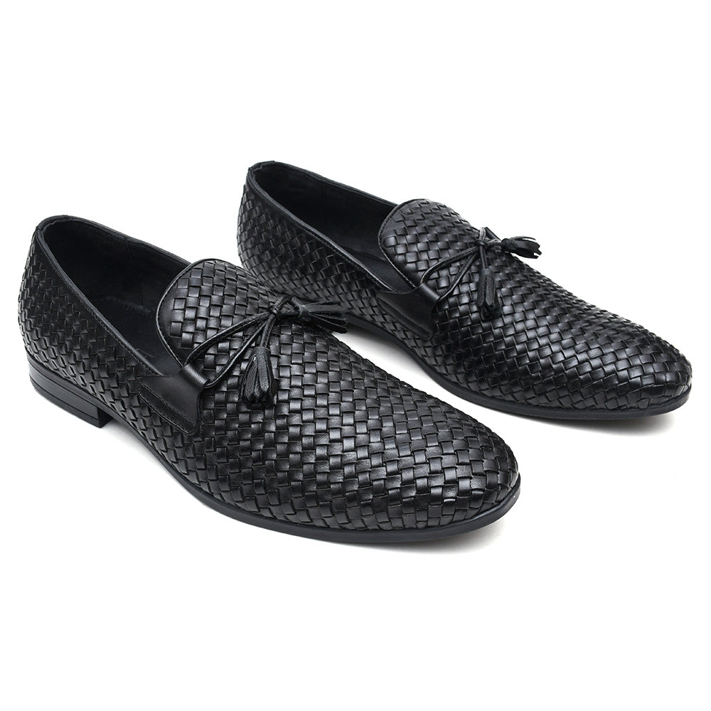 LEATHER SHOES - NCF-25 BLACK