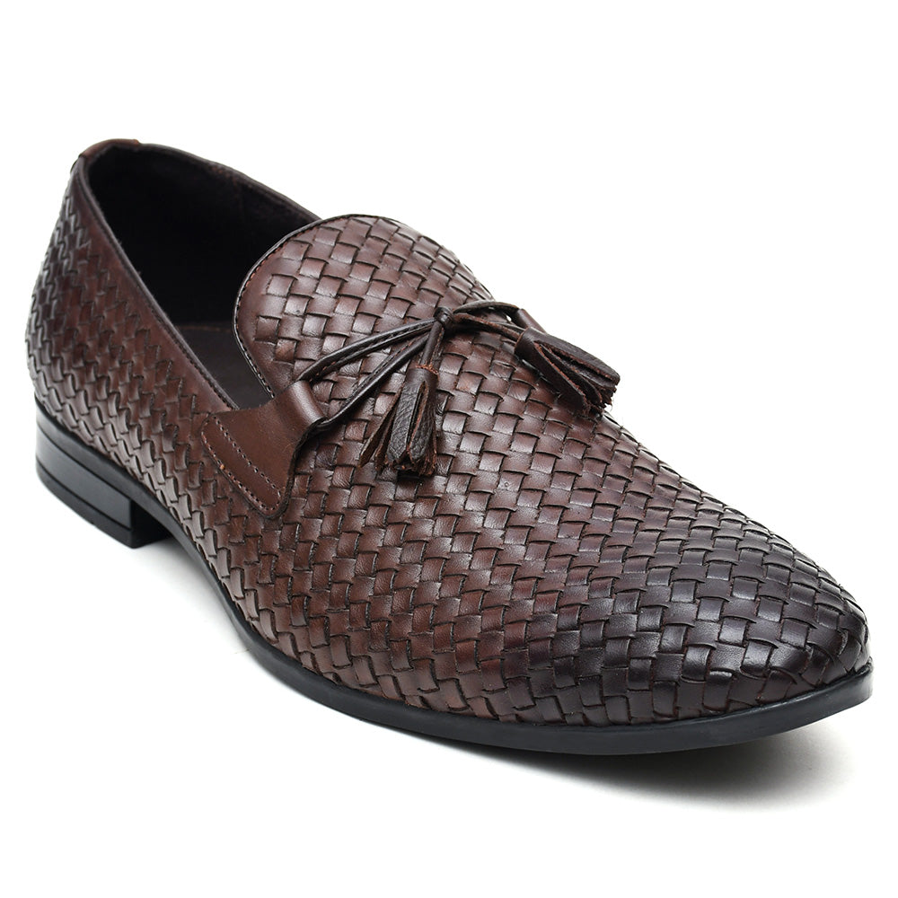 LEATHER SHOES - NCF-25 BROWN
