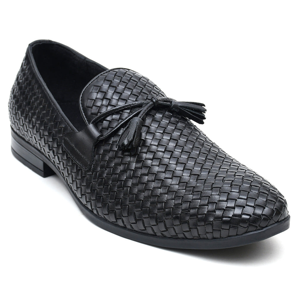 LEATHER SHOES - NCF-25 BLACK