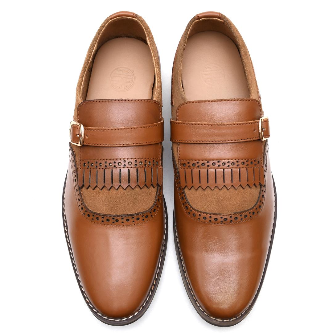 LEATHER SHOES - GARNIZO-025 TAN