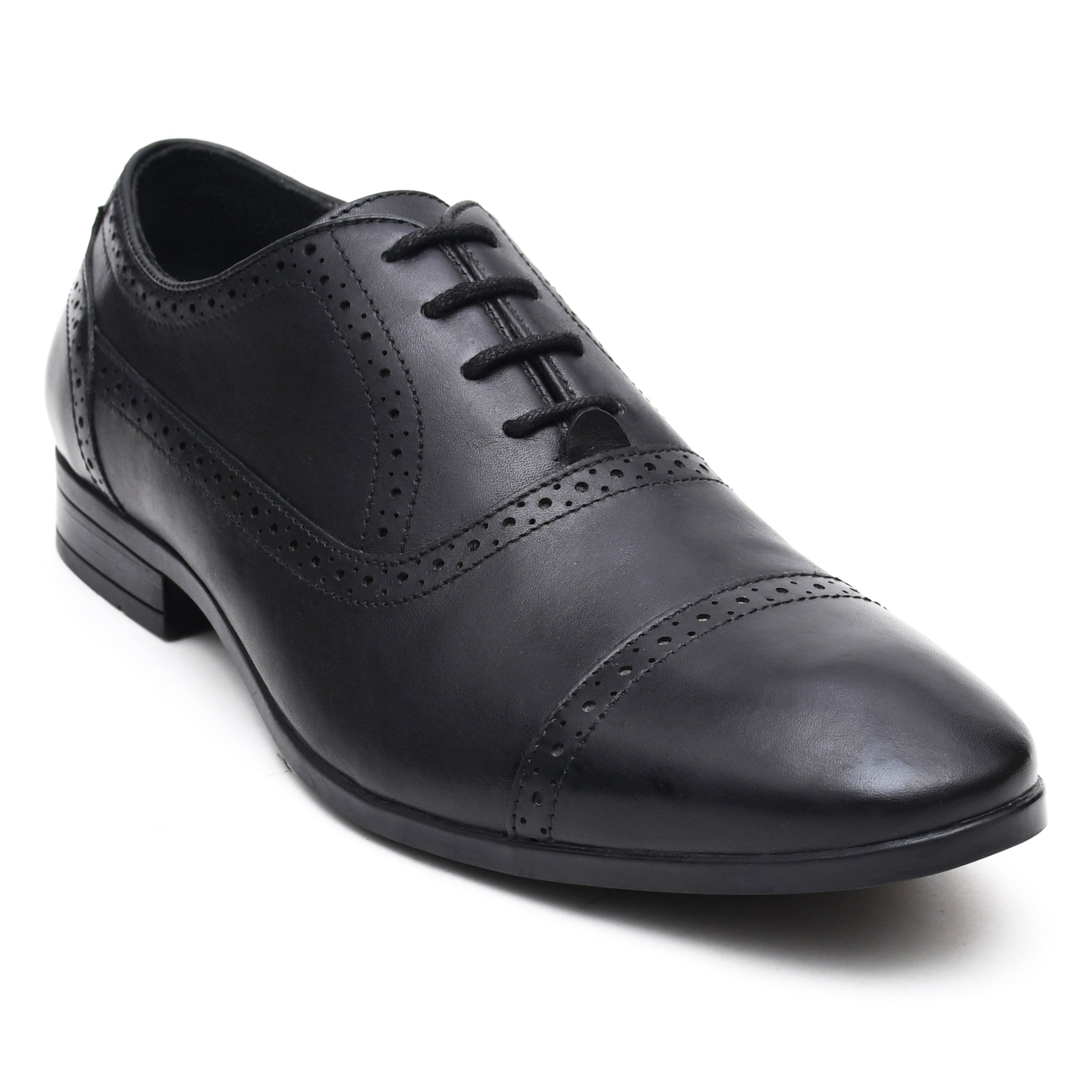 LEATHER SHOES - NCF-024 BLACK