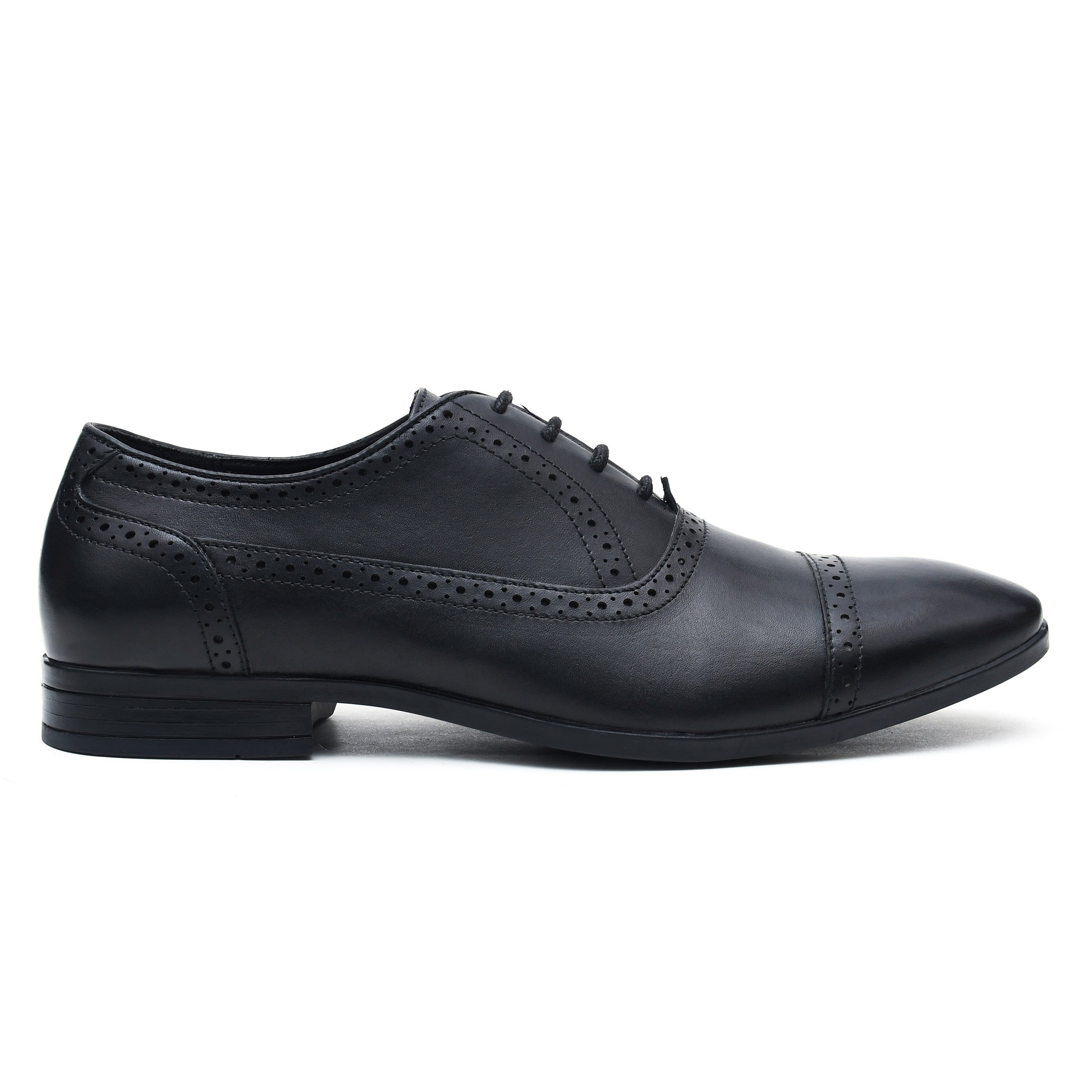 LEATHER SHOES - NCF-024 BLACK