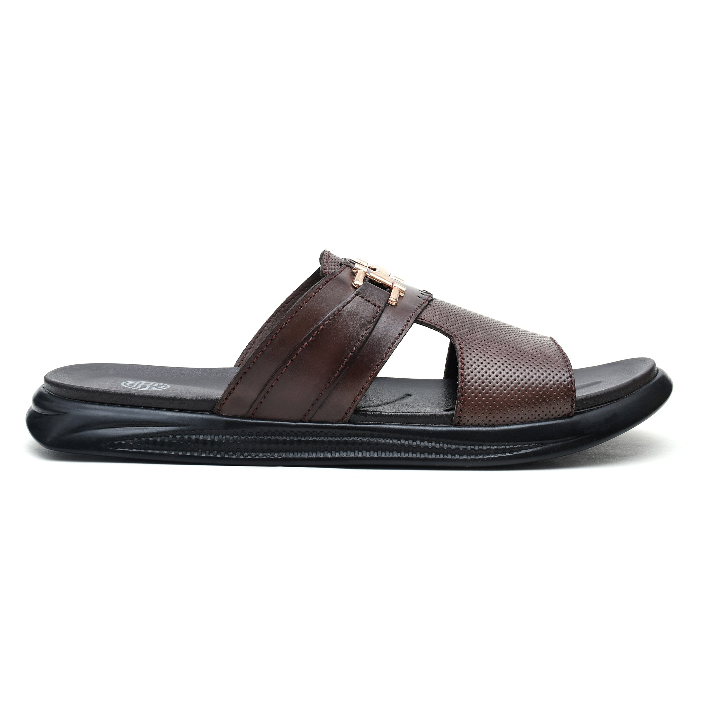 LEATHER SLIPPER - WEB-003 BROWN