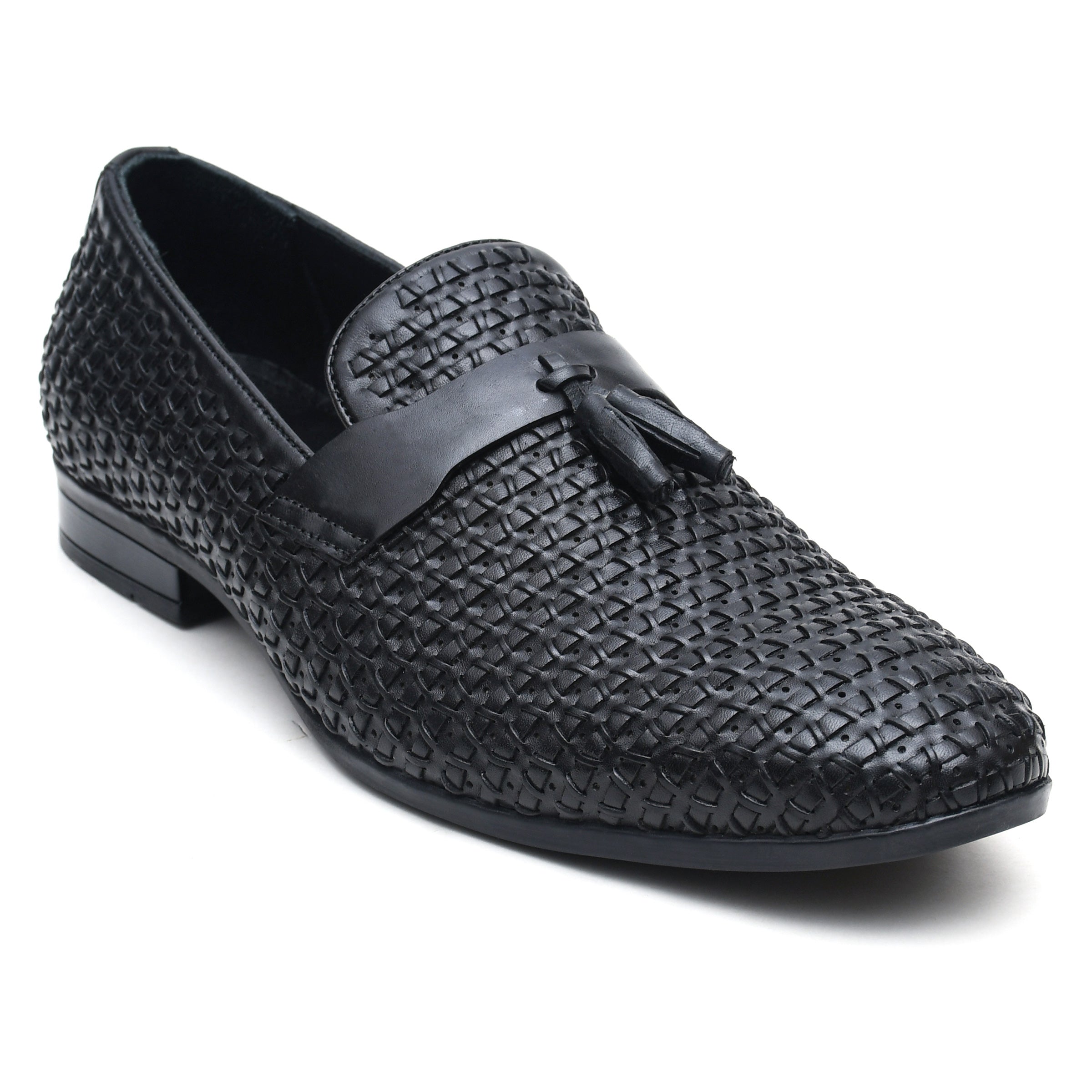 LEATHER SHOES - NCF-021 BLACK