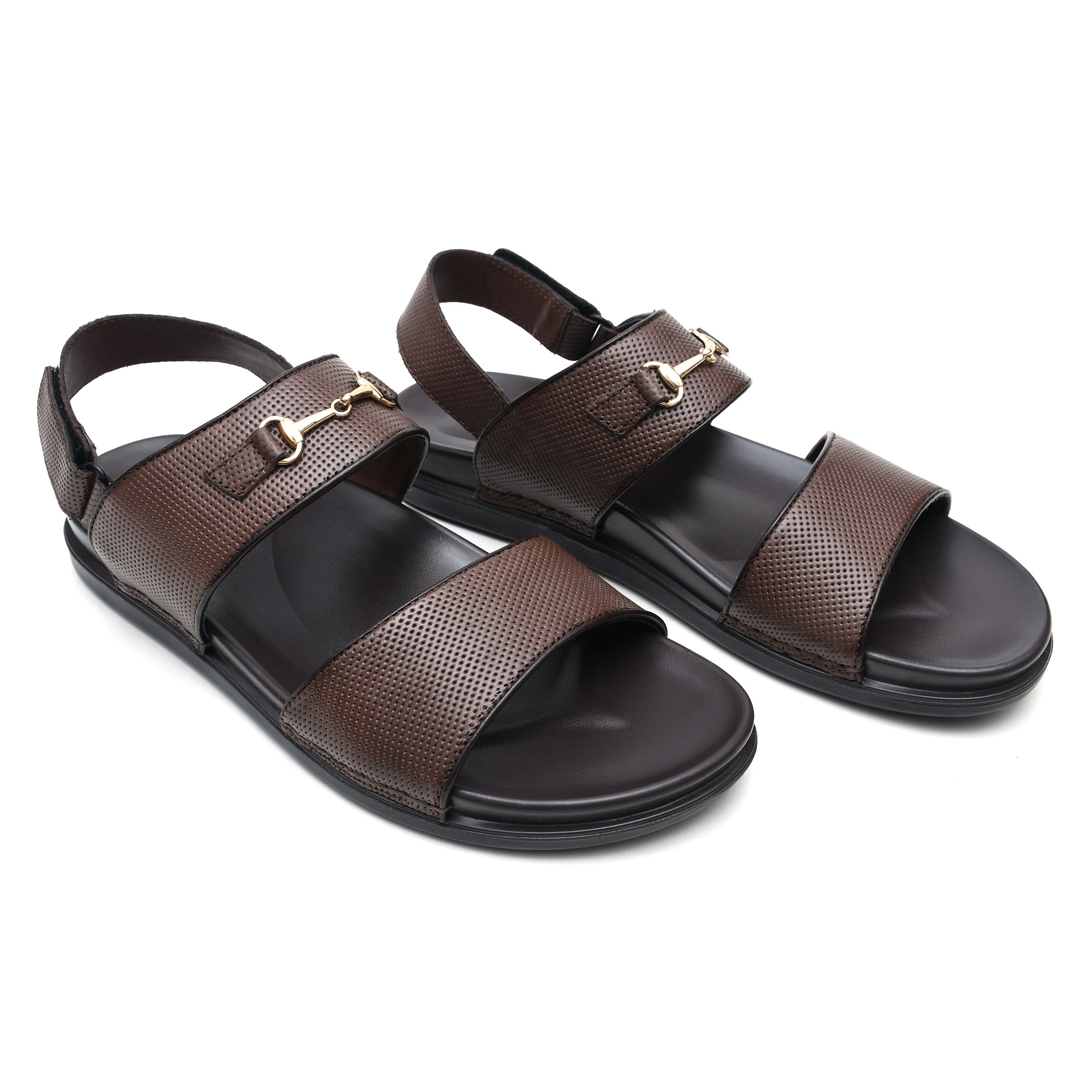 LEATHER SANDAL - AR-106  BROWN