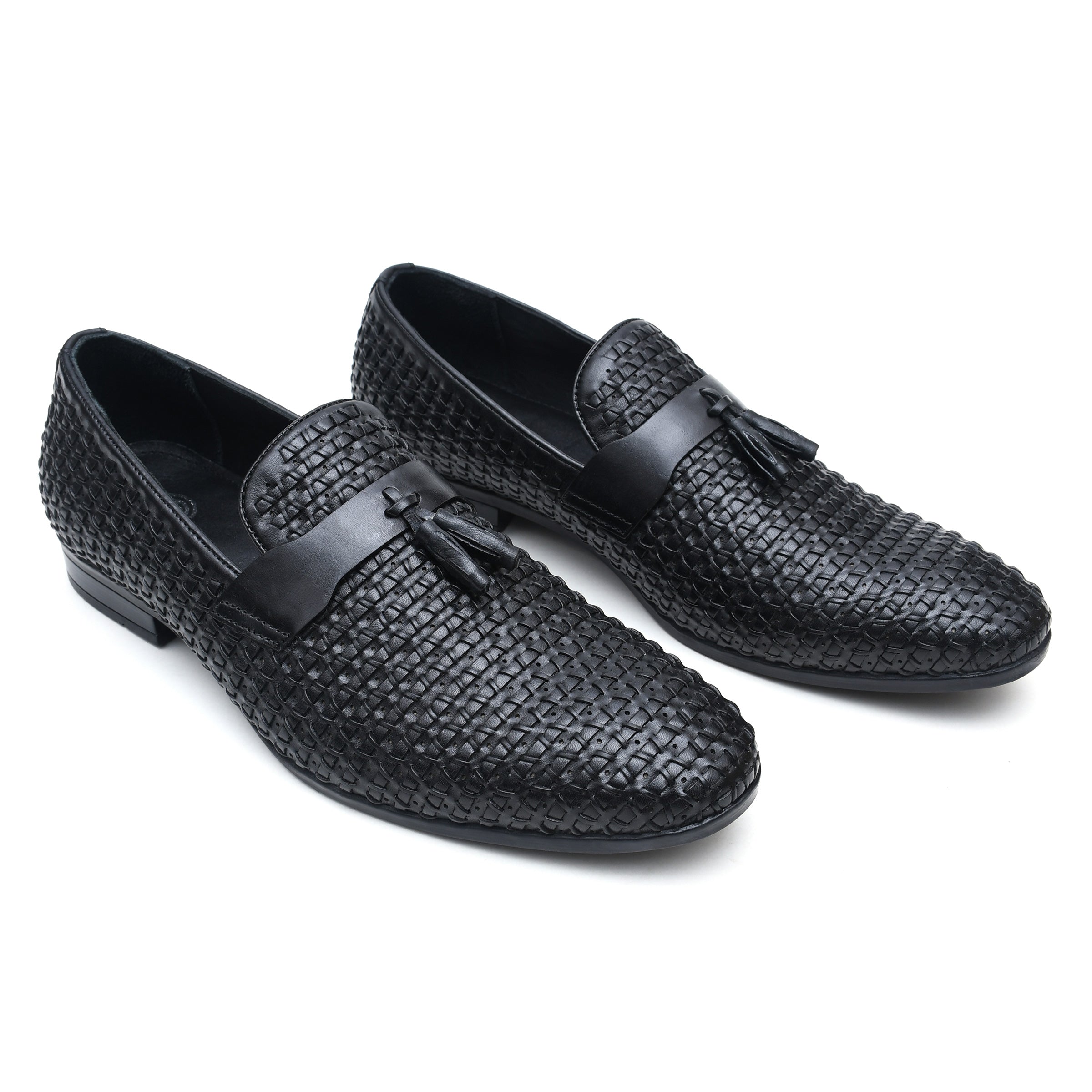 LEATHER SHOES - NCF-021 BLACK