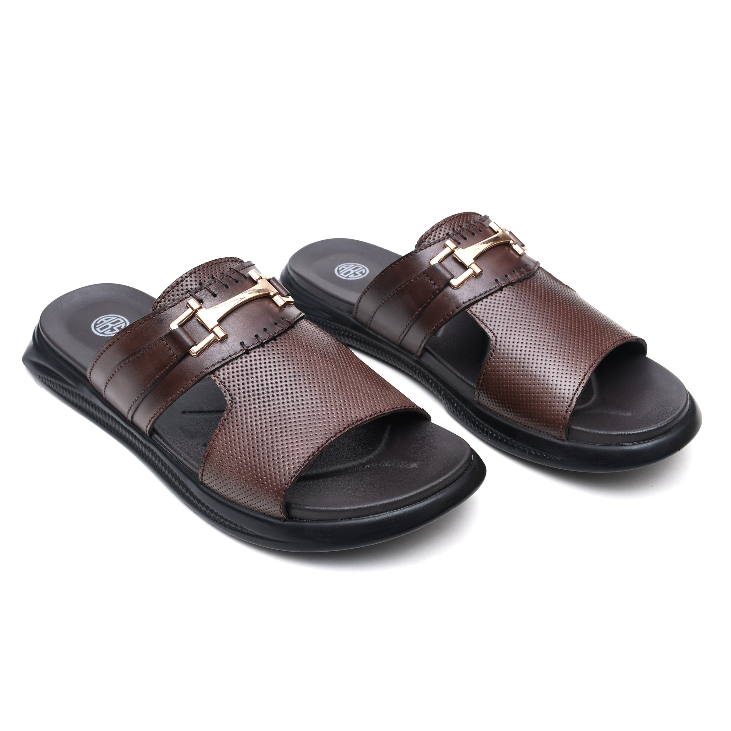 LEATHER SLIPPER - WEB-003 BROWN