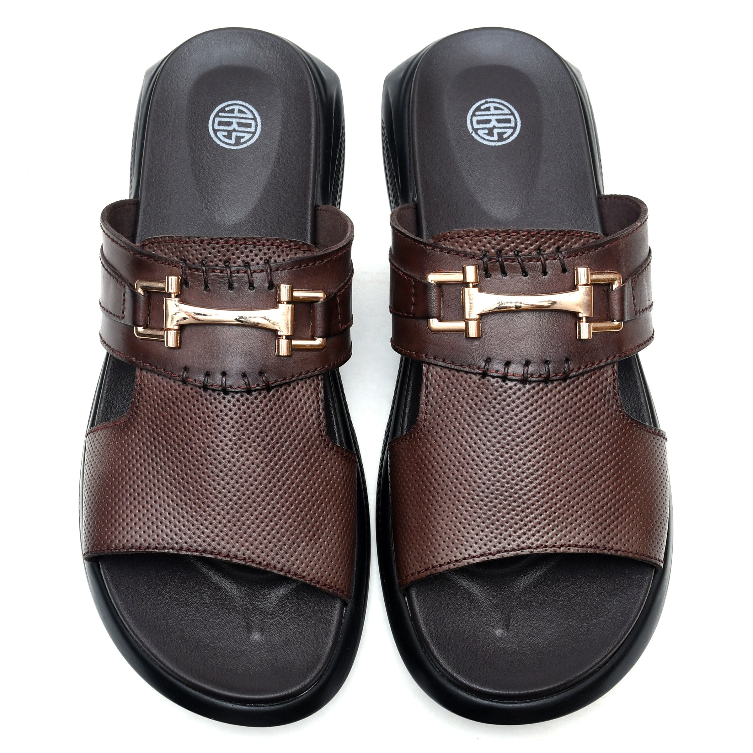 LEATHER SLIPPER - WEB-003 BROWN