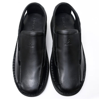 LEATHER SANDAL - 4007 BLACK