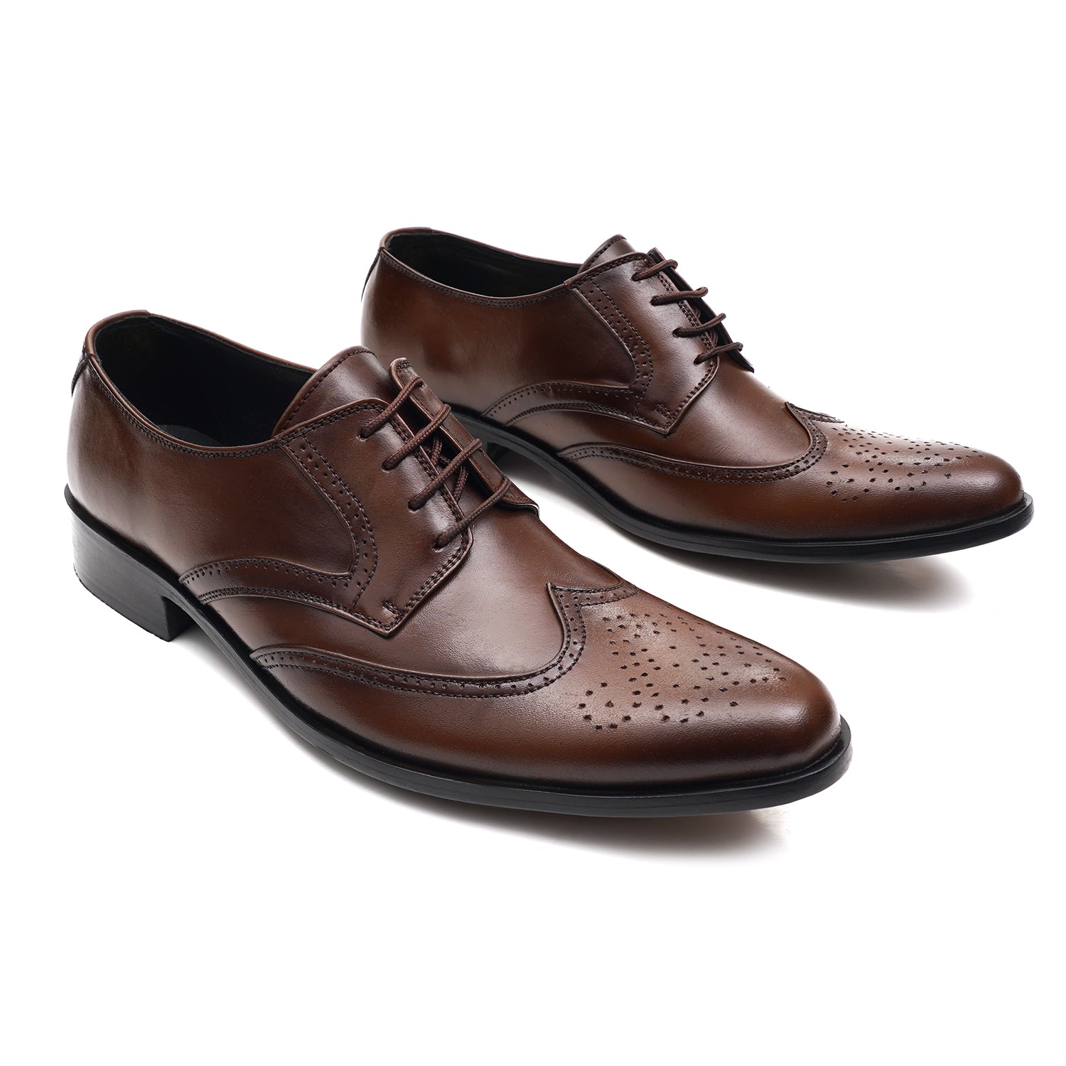 LEATHER SHOES - FCG-8114 BROWN