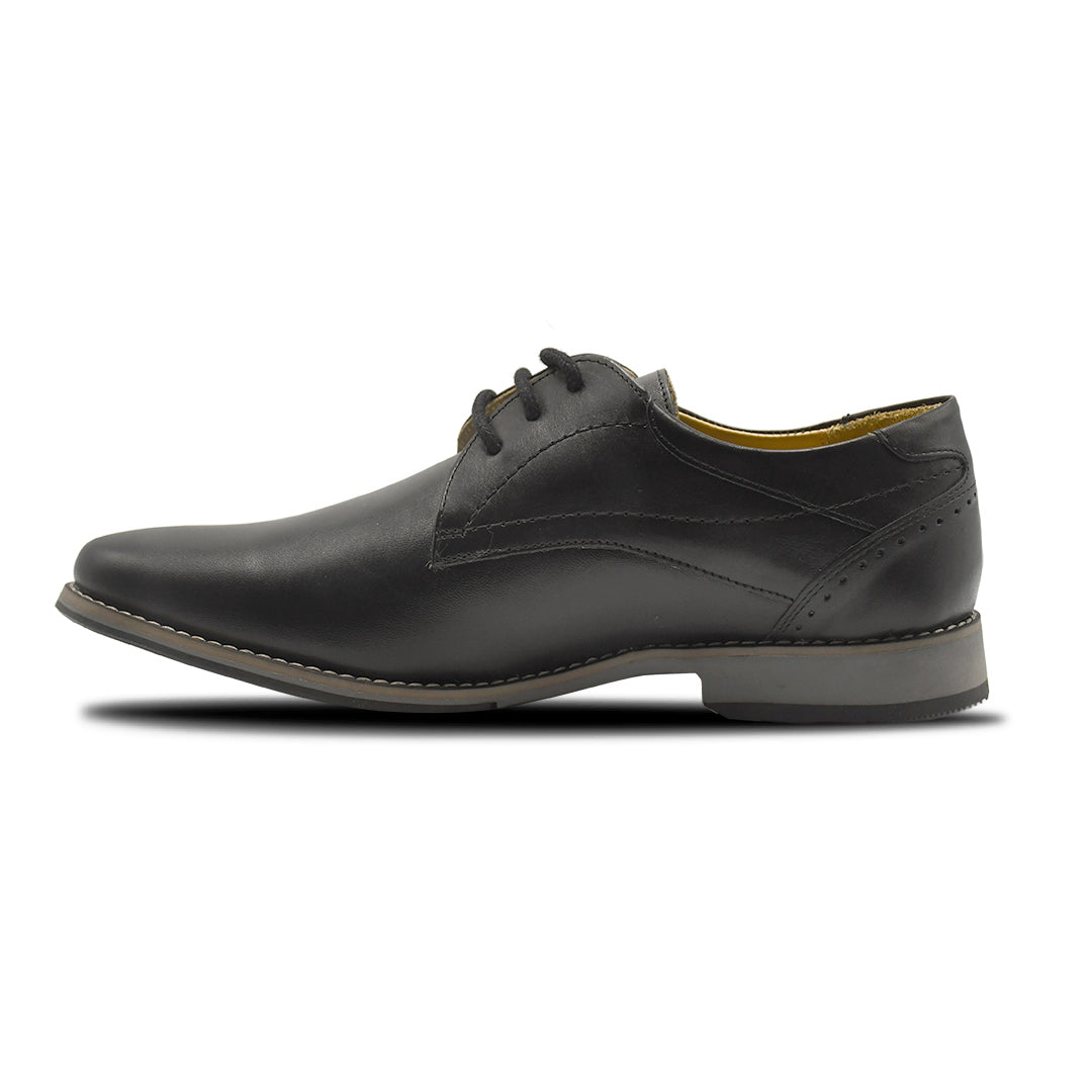 LEATHER SHOES - GARNIZO-013 BLACK