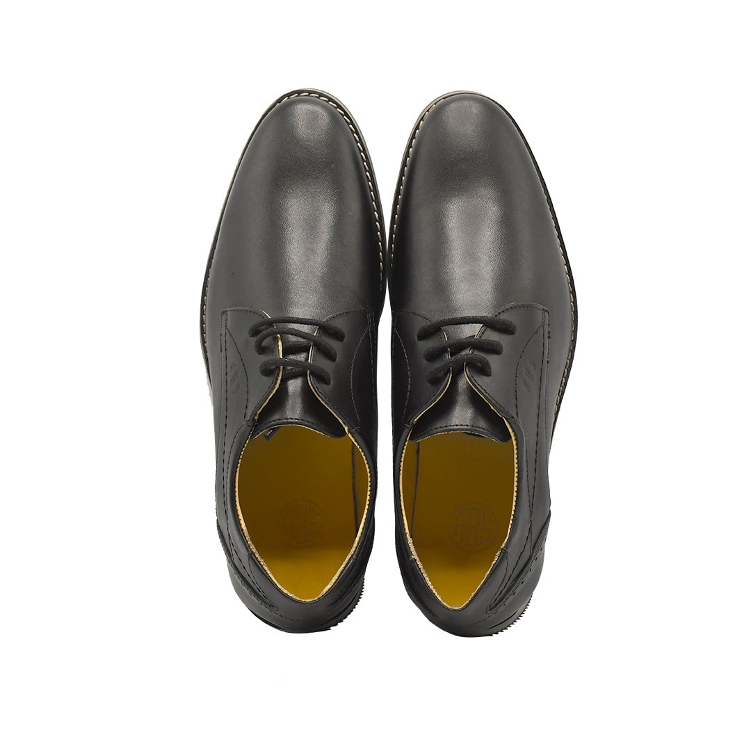 LEATHER SHOES - GARNIZO-013 BLACK
