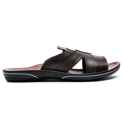LEATHER SLIPPER - GR-1426 BROWN