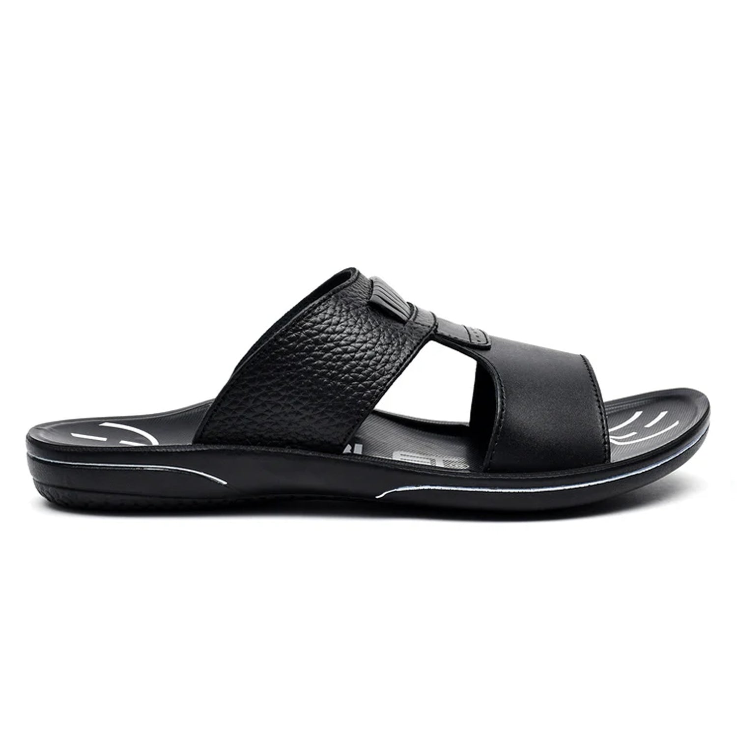 LEATHER SLIPPER - GR-1433 BLACK