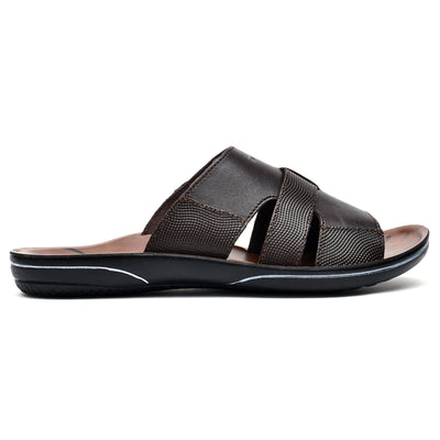 LEATHER SLIPPER - GR-1435 BROWN