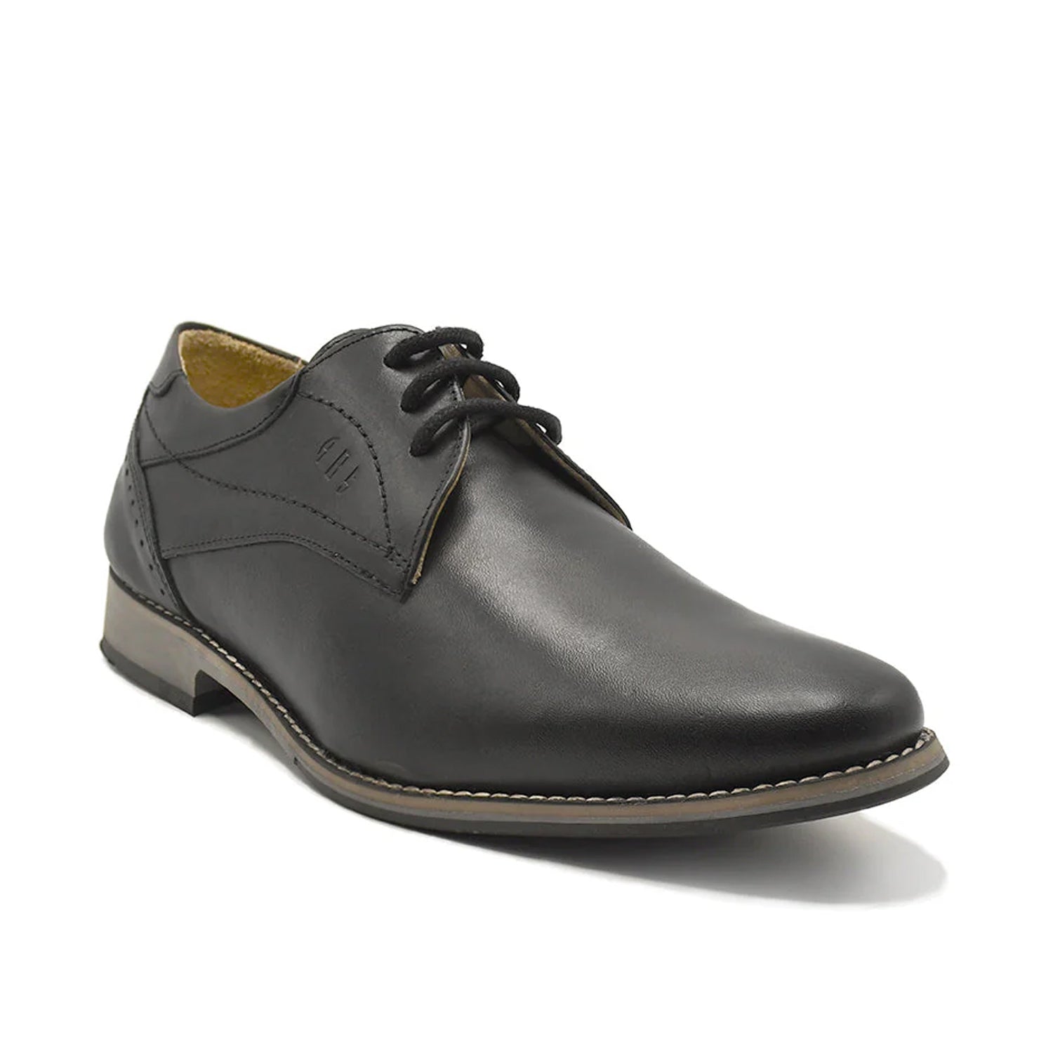 LEATHER SHOES - GARNIZO-013 BLACK