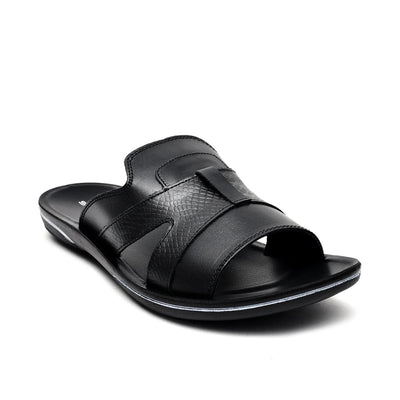 LEATHER SLIPPER - GR-1426 BLACK