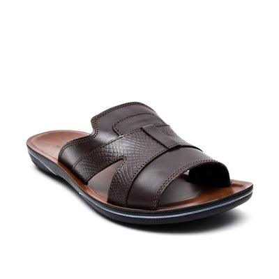 LEATHER SLIPPER - GR-1426 BROWN