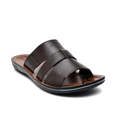 LEATHER SLIPPER - GR-1435 BROWN