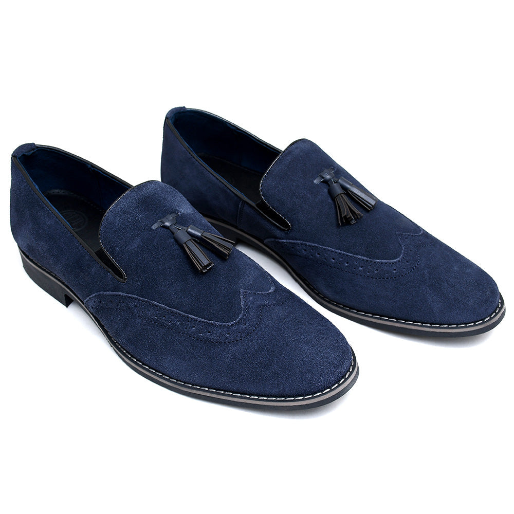 LEATHER SHOES - GARNIZO-022 BLUE