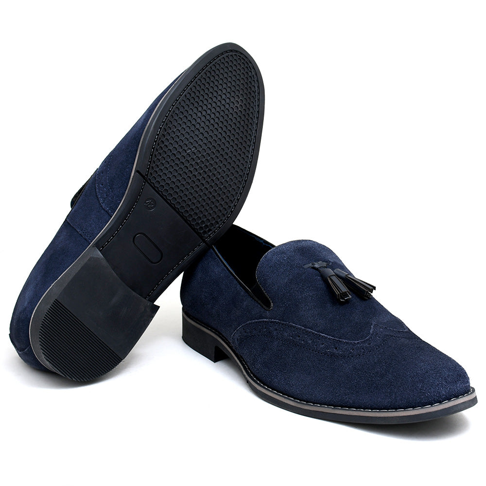 LEATHER SHOES - GARNIZO-022 BLUE