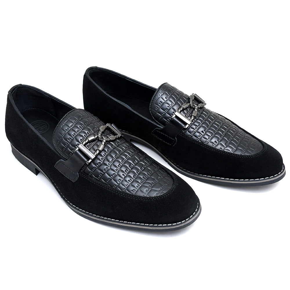 LEATHER SHOES - GARNIZO-023 BLACK