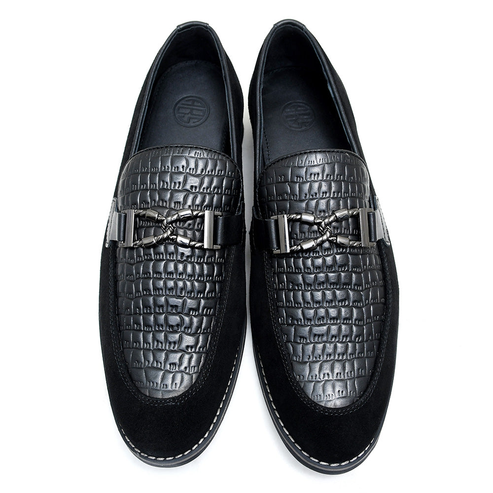 LEATHER SHOES - GARNIZO-023 BLACK