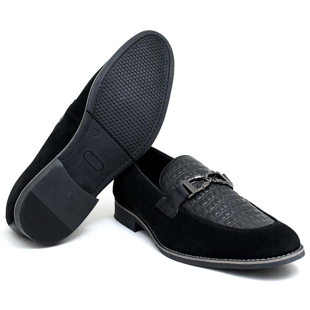 LEATHER SHOES - GARNIZO-023 BLACK