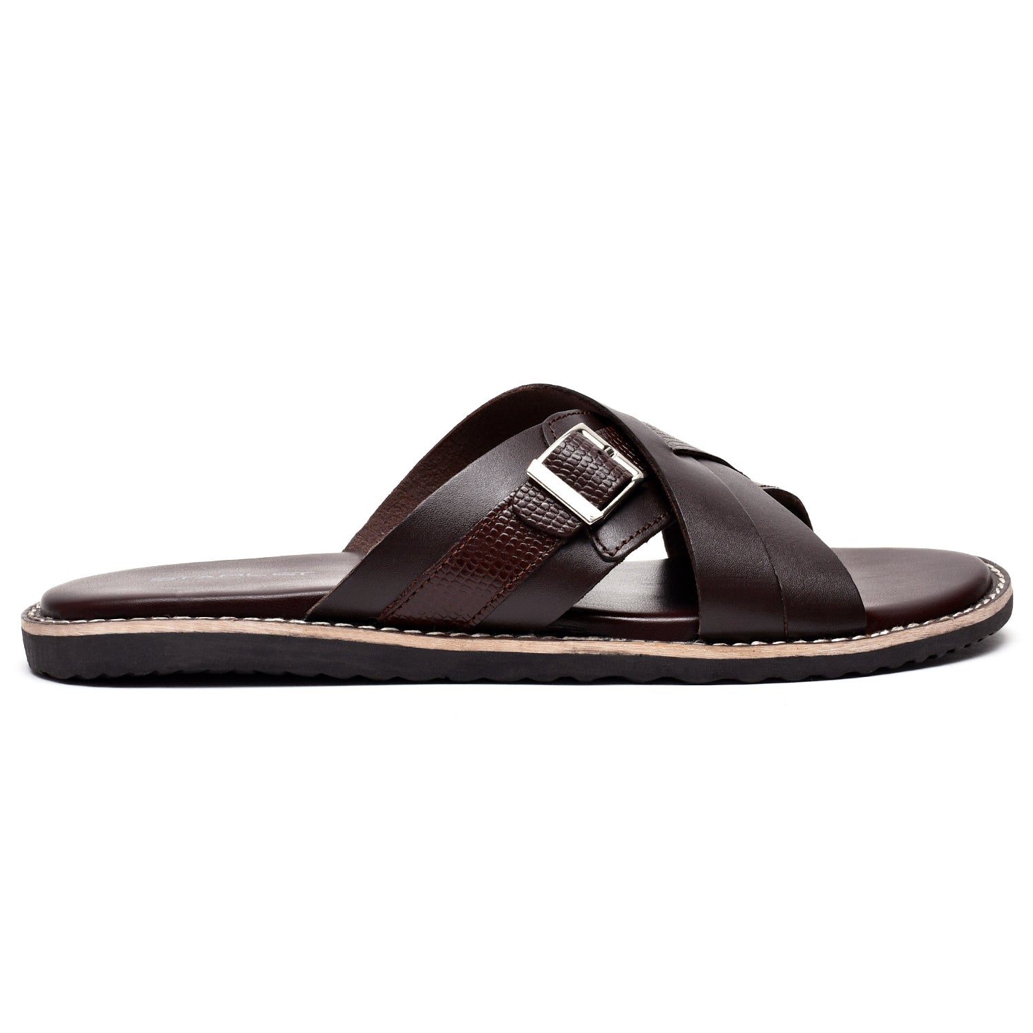 LEATHER SLIPPER - GEOX-020 BROWN