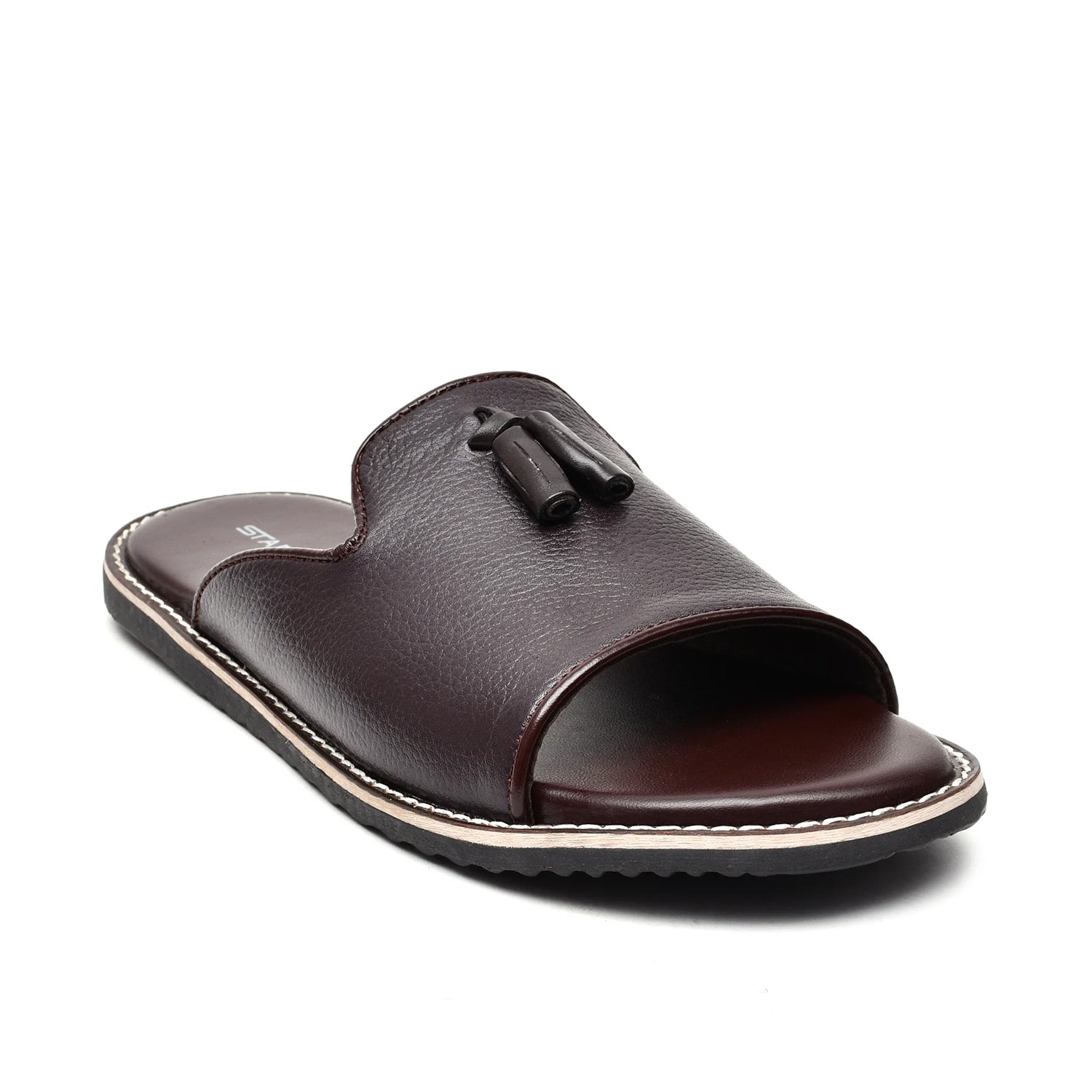LEATHER SLIPPER - GEOX-009 MAROON