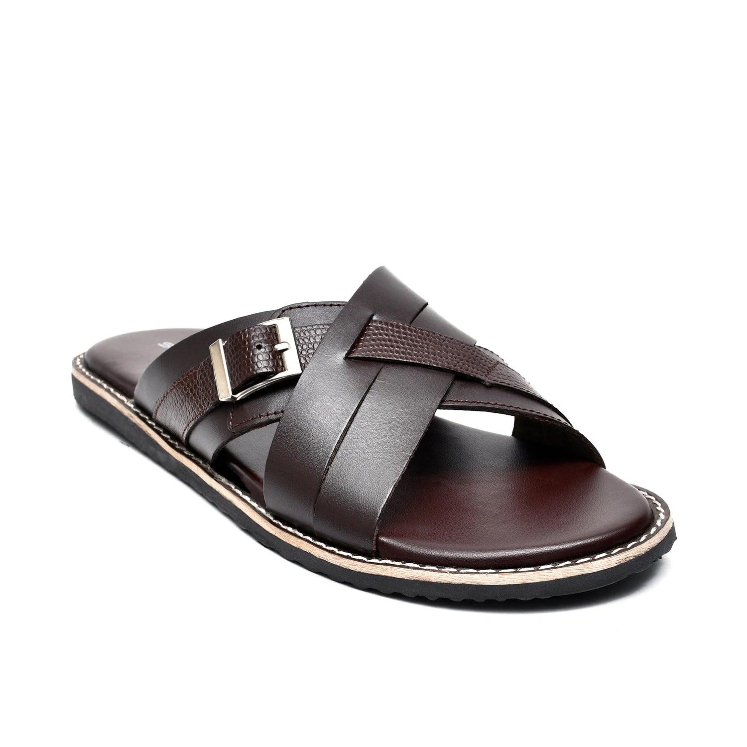 LEATHER SLIPPER - GEOX-020 BROWN