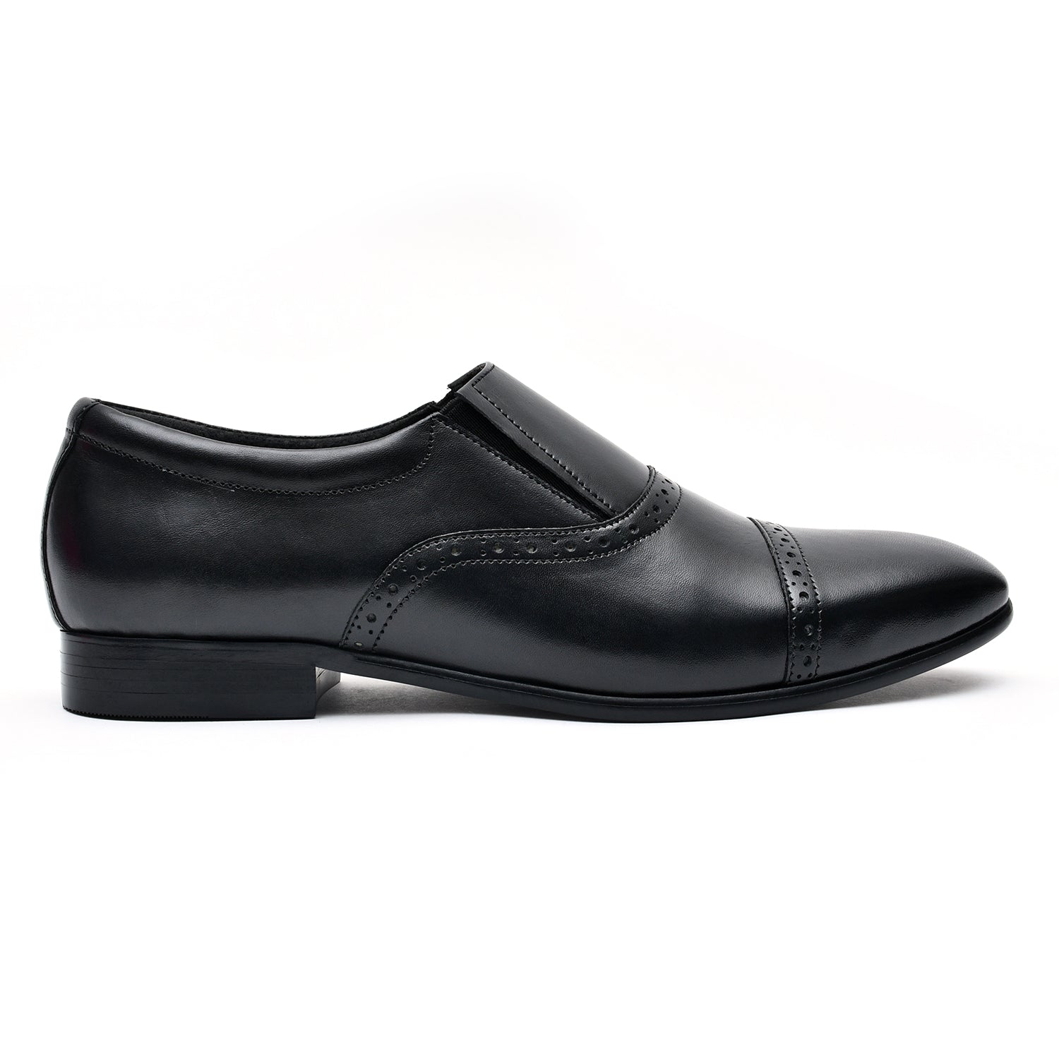 LEATHER SHOES - HB-06 BLACK