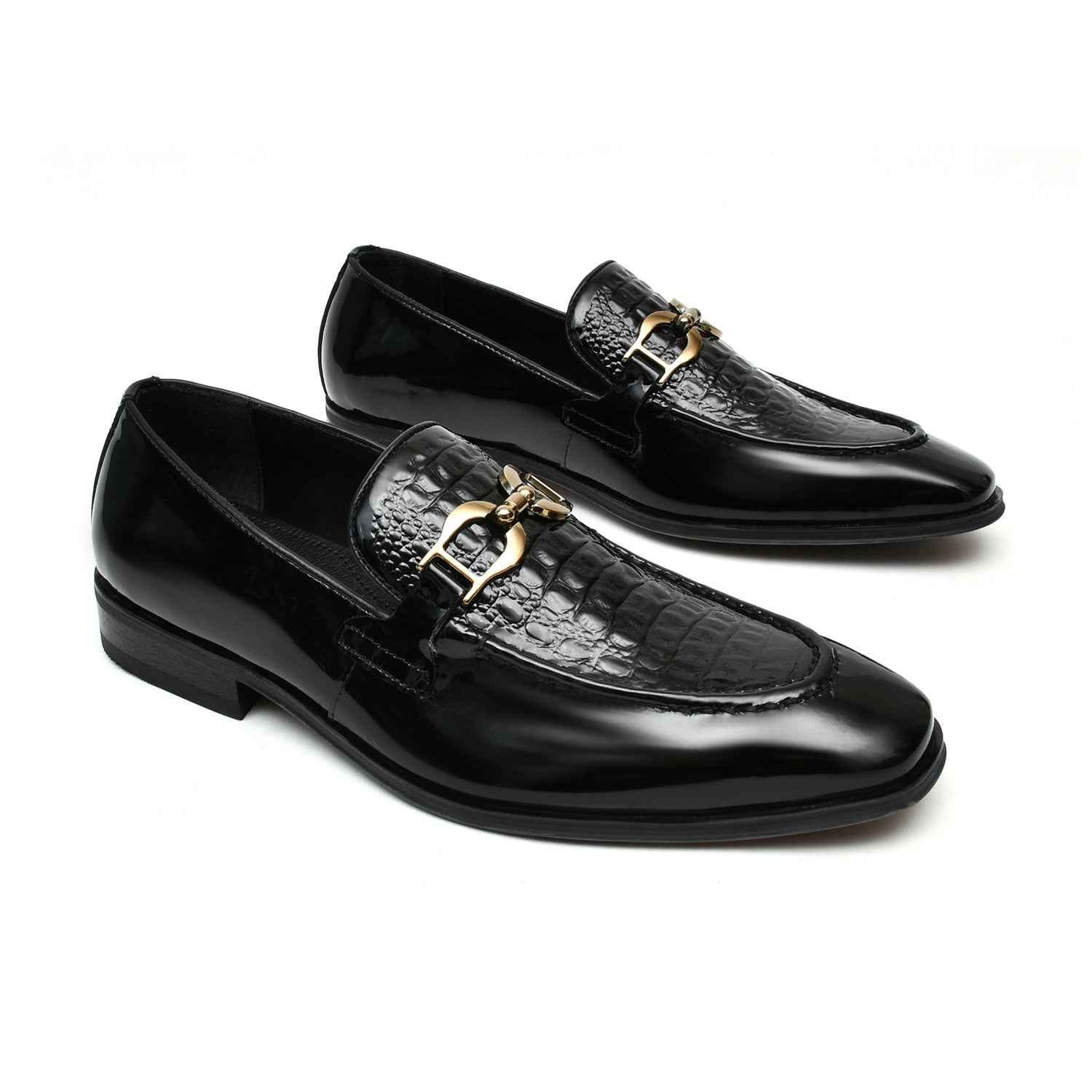 LEATHER SHOES HB08 BLACK - Main Image