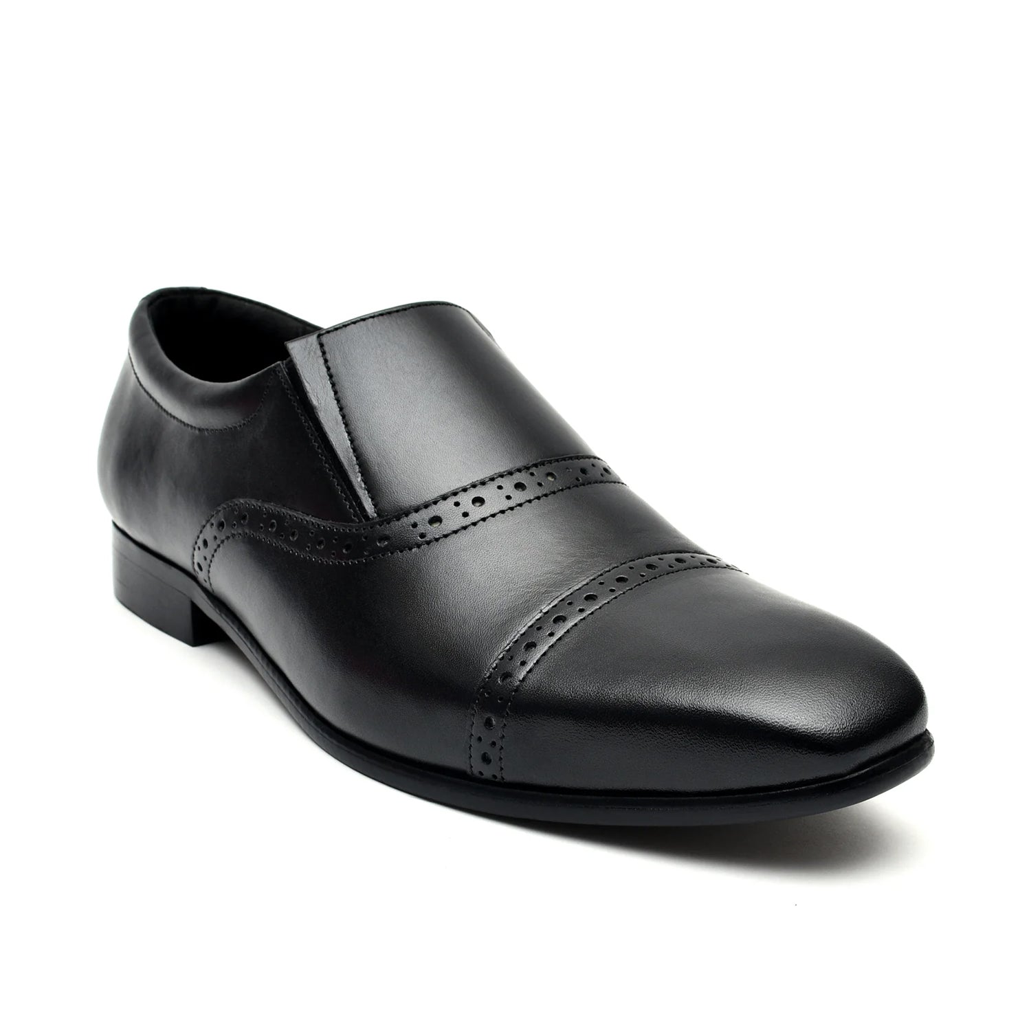 LEATHER SHOES - HB-06 BLACK