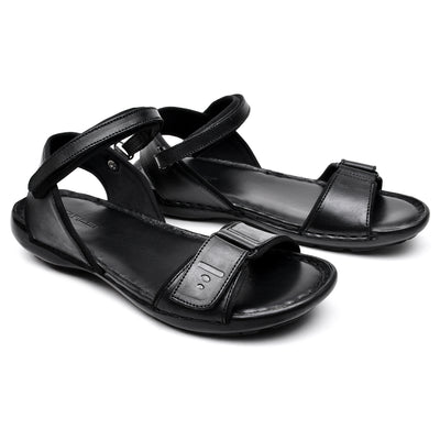 LEATHER SANDAL - HJ-001 BLACK
