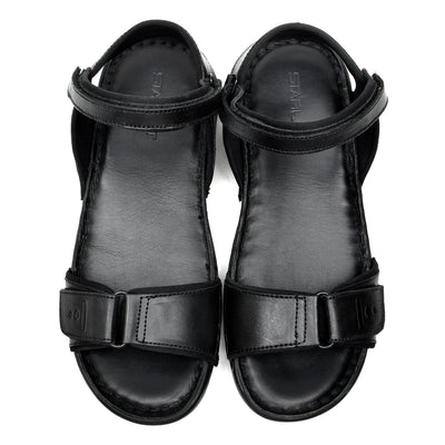 LEATHER SANDAL - HJ-001 BLACK