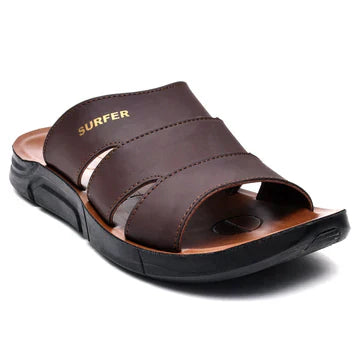 LEATHER SLIPPER - KT-26 BROWN