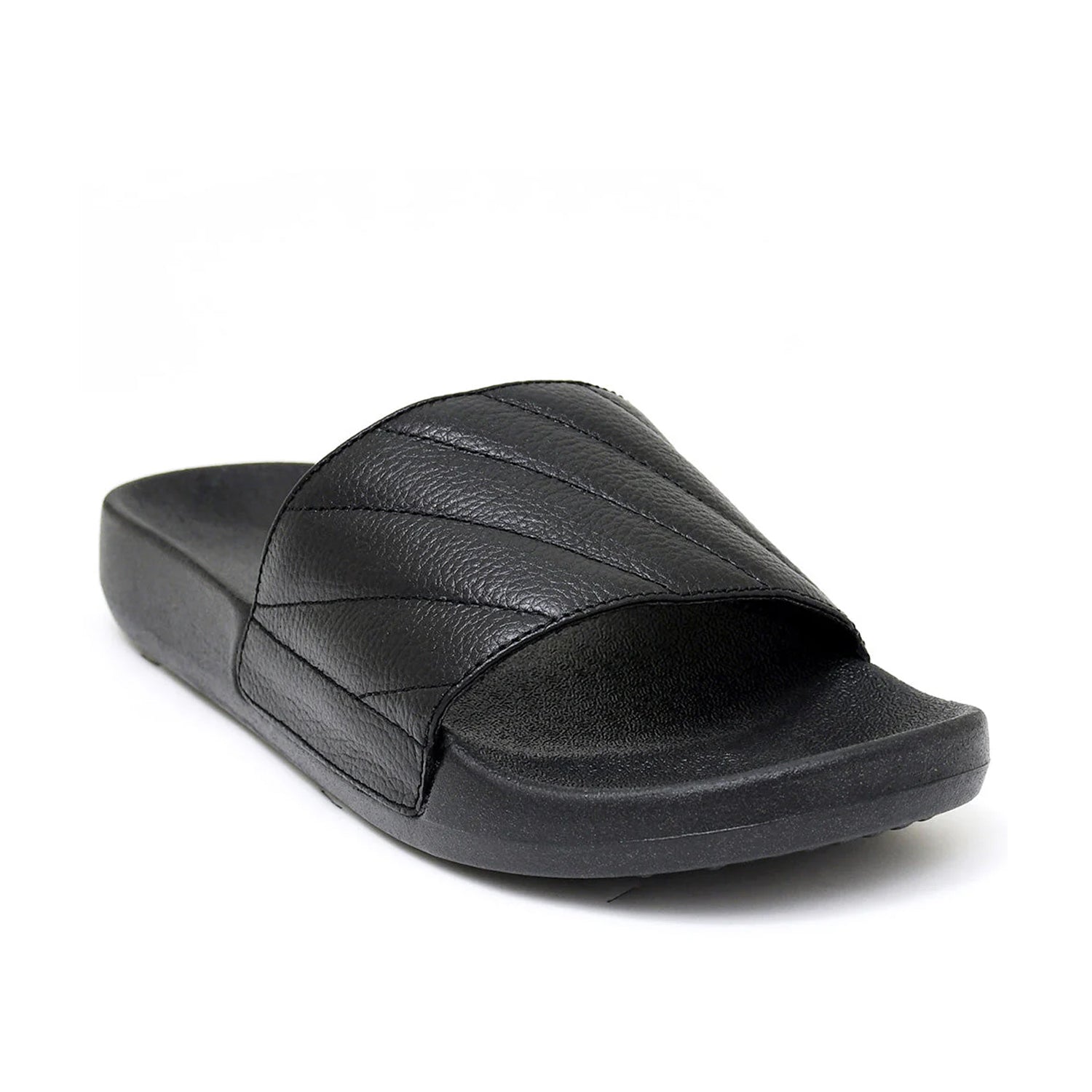 LEATHER SLIPPER - MOD-022 BLACK
