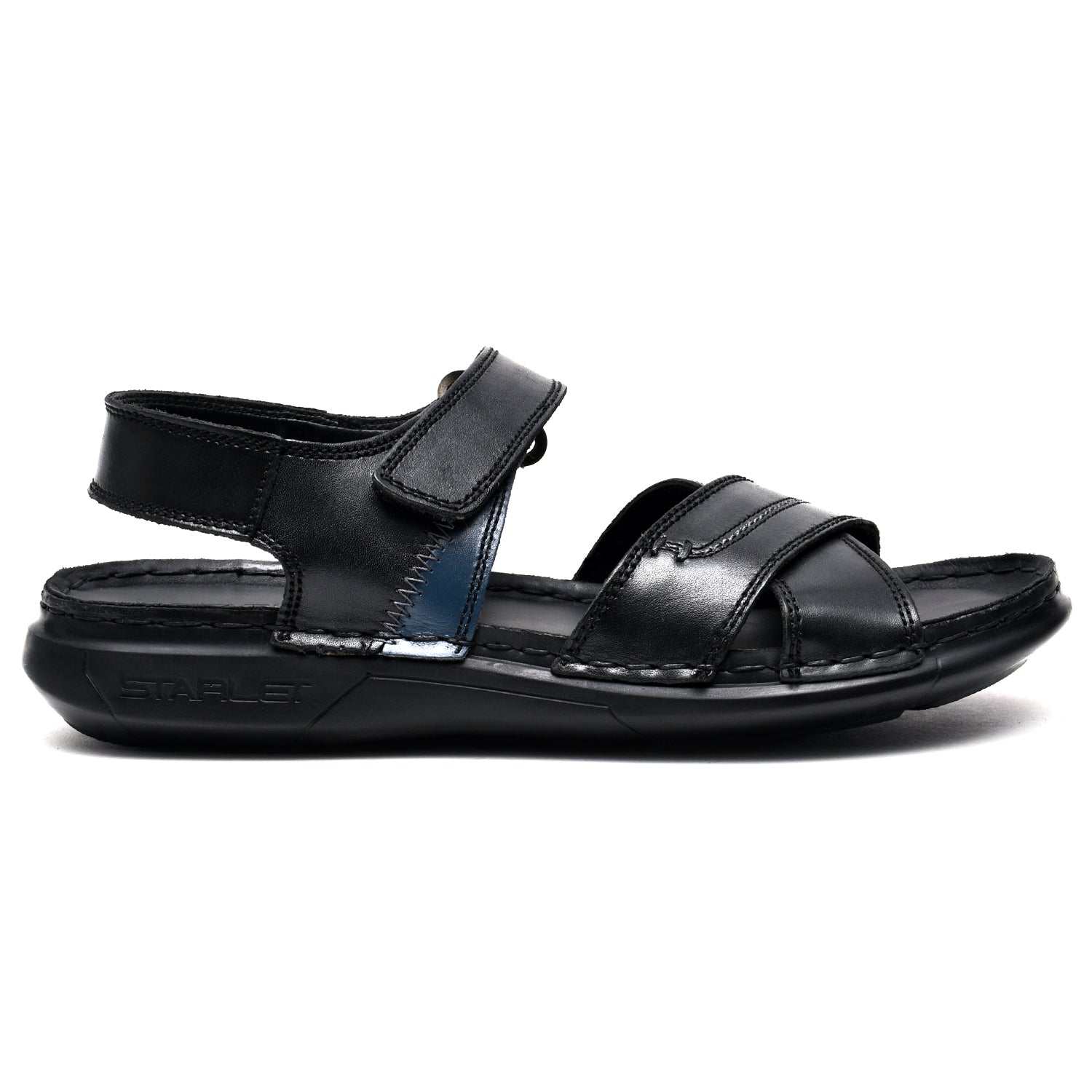 LEATHER SANDAL - MW-04 BLACK