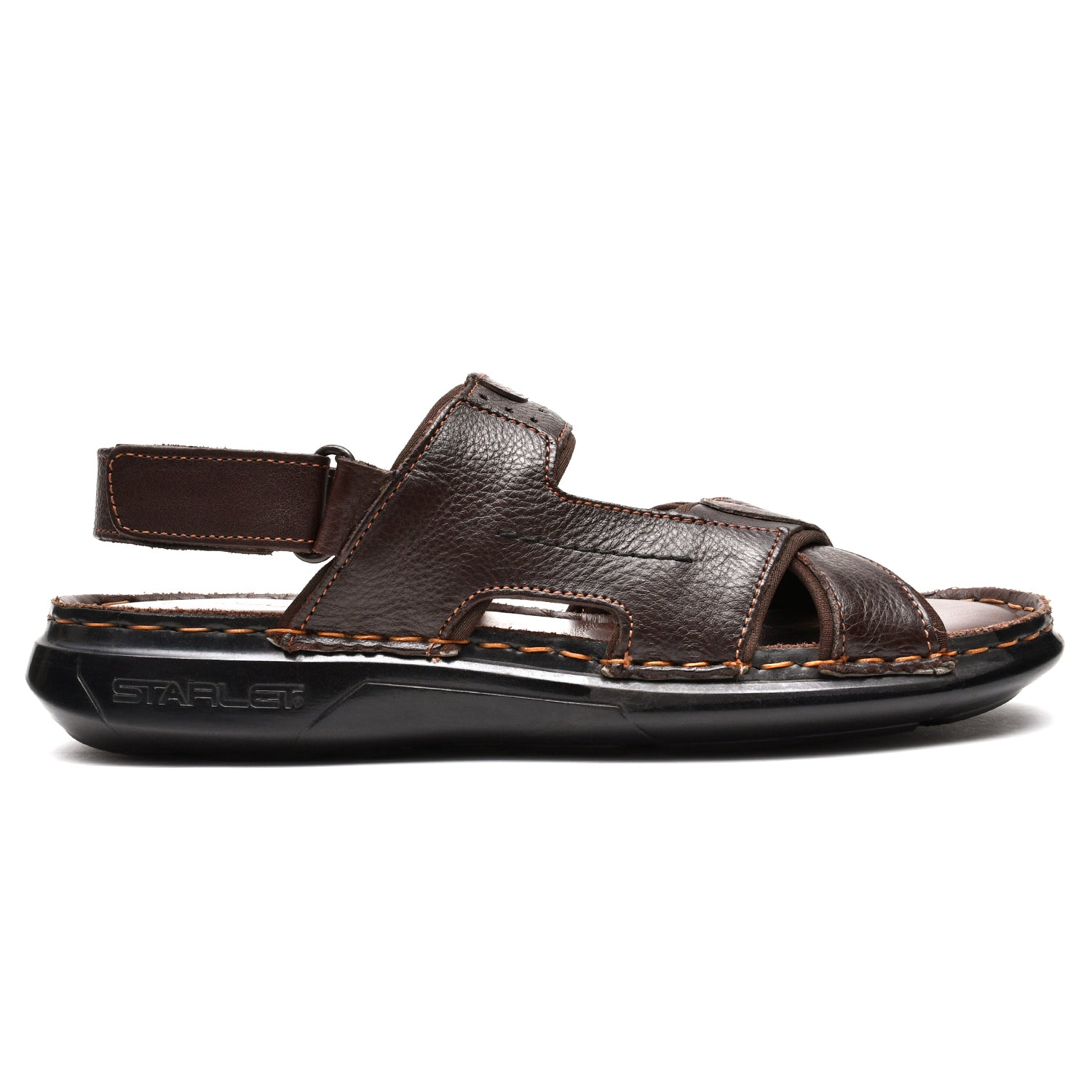 LEATHER SANDAL - MW-124 BROWN