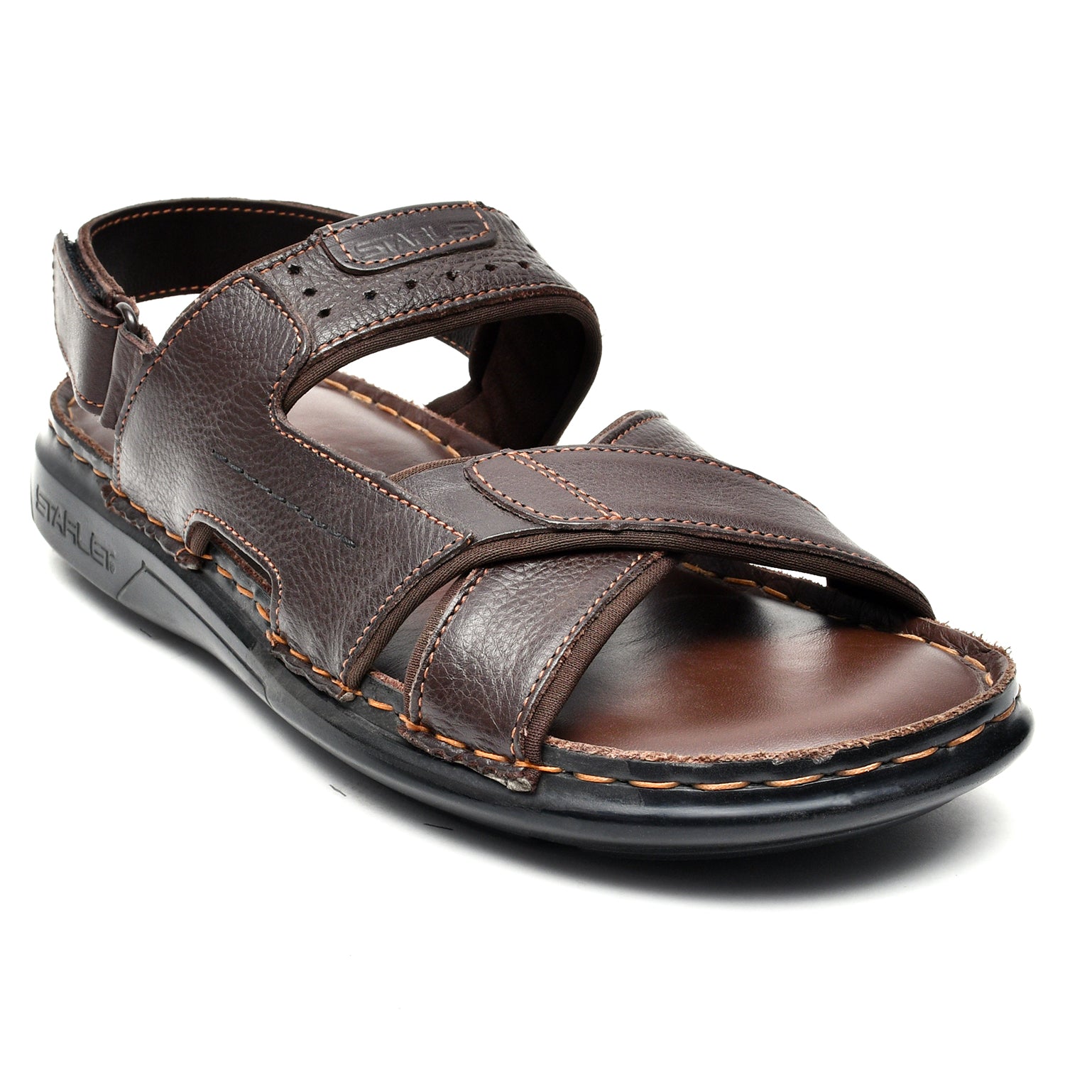 LEATHER SANDAL - MW-124 BROWN