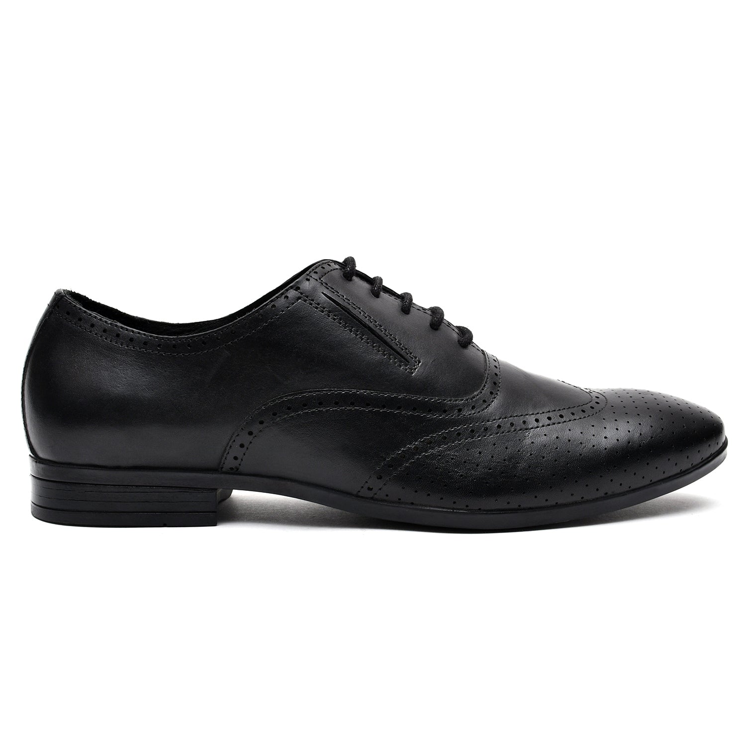 LEATHER SHOES - NCF-022 BLACK