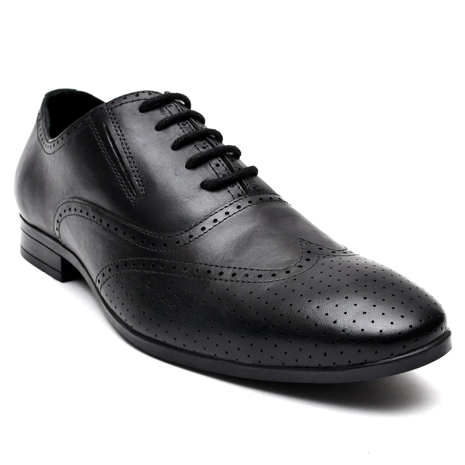 LEATHER SHOES - NCF-022 BLACK