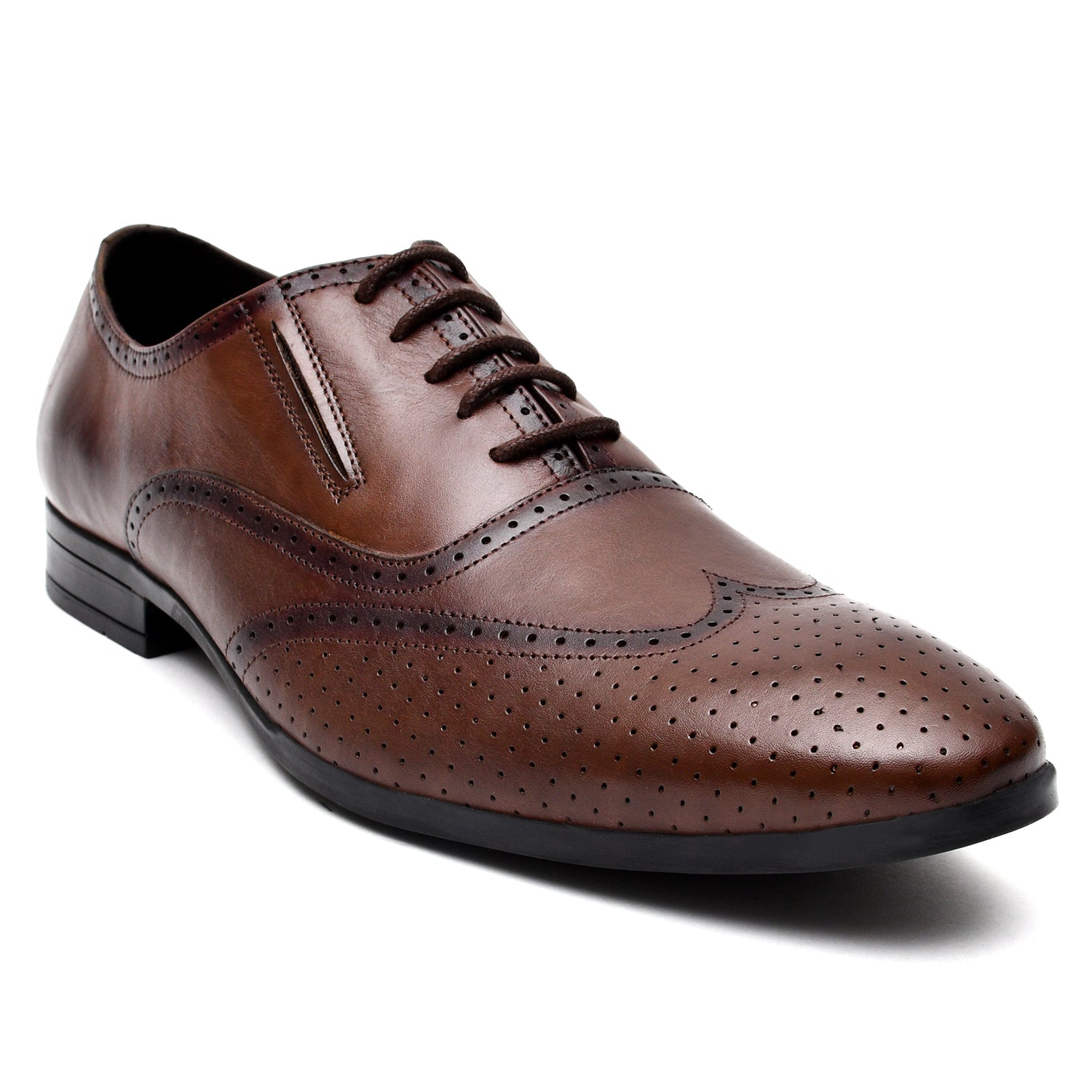 LEATHER SHOES - NCF-022 BROWN