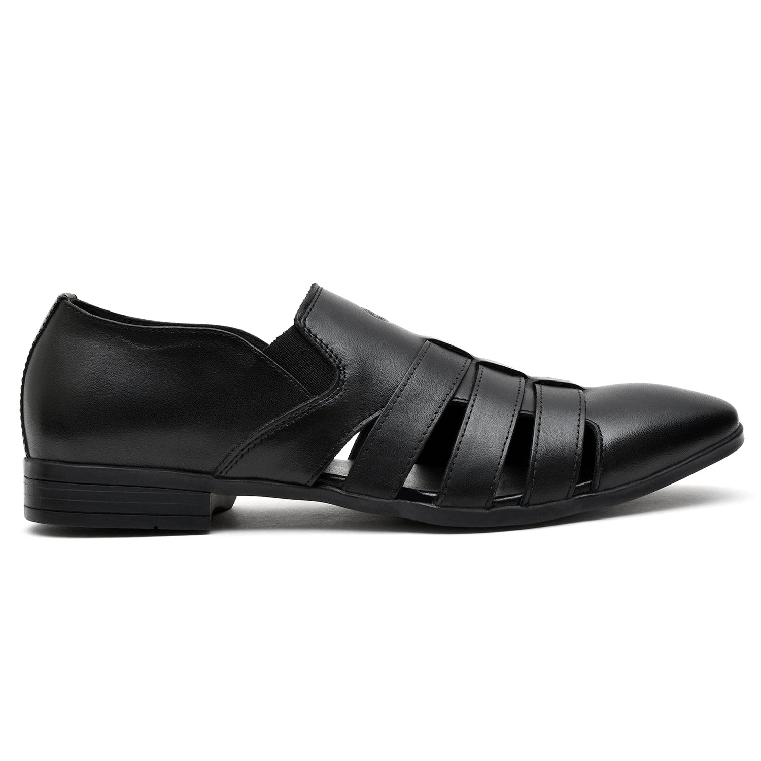 LEATHER SHOES - NCF-101 BLACK